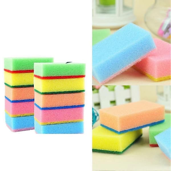 1PC Rengøringssvampbørste 9*6*3CM Tilfældig farve T8X9 E4J9 Q5M6