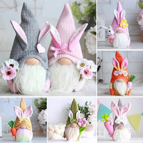 Easter Bunny Faceless Doll Decoration Gift style1729