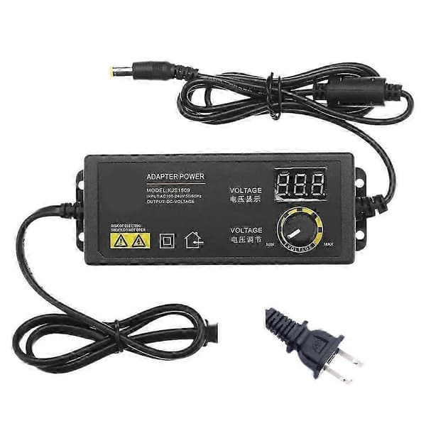 Justerbar Spänning 3-36V 60W LED LCD Digital Display Strömförsörjningsladdare med CNC Precision för Hemmabruk US Plug