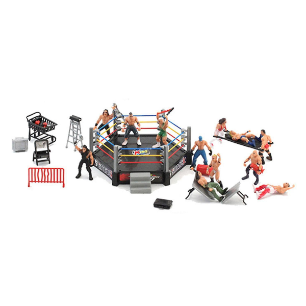Wrestler Warrior Leksaker Realistiska Tillbehör Roliga Miniatyr Fighting Actionfigurer Brottningsleksaker För