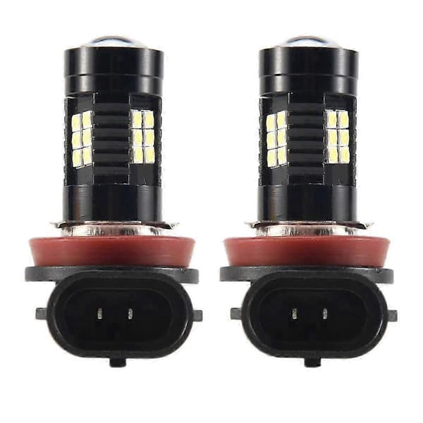 2x Canbus H8 3030 21Smd Led DRL kjørelys tåkelyspærer for Superb black shell