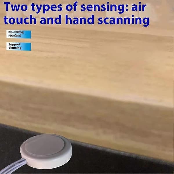 2-polet skillevæg berøringssensorafbryder lysdæmper håndbevægelsescontroller gennem panel, træ, sten, glas Dupont-stik A