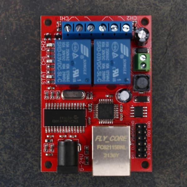 2X LAN Ethernet 2-vejs relækort forsinkelseskontakt TCP/UDP-controller modul WEB-server Red