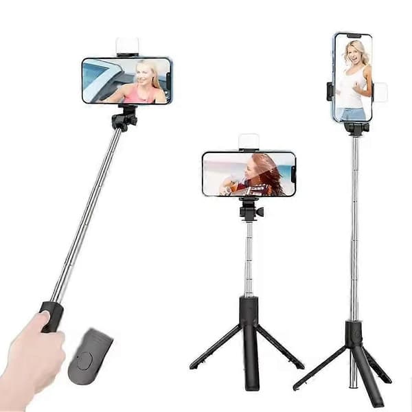 Mobiltelefon Bluetooth Selfie Stick Holder Fylllys G0R5 black one size