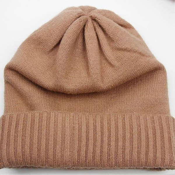 Kamel Stickad Mössa Varm Ullmössa Stickad Mössa Skull Cap Beanie Mössa Skull Mössa Vinter M