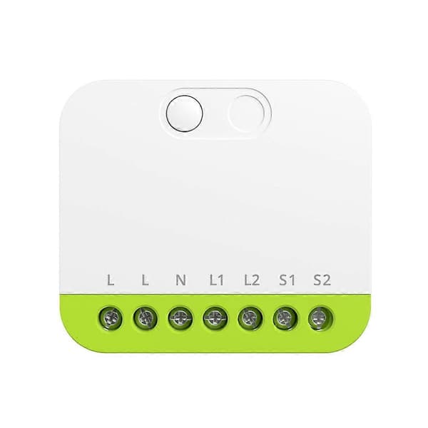EWelink Zigbee MINI DUO Smart Dual-Channel Brytermodul Dobbel Lastkontroll Støtter Ekstern Bryter Krever Zigbee Hub