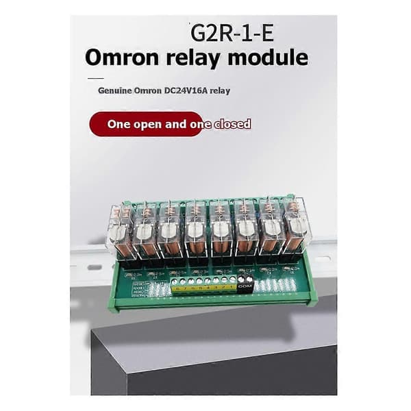Kanaler Interface Relæmodul 1NO+ 1NC DIN-skinne Montering G2R-1-E 16A INPUT DC 12V 24V PNP NPN Vert