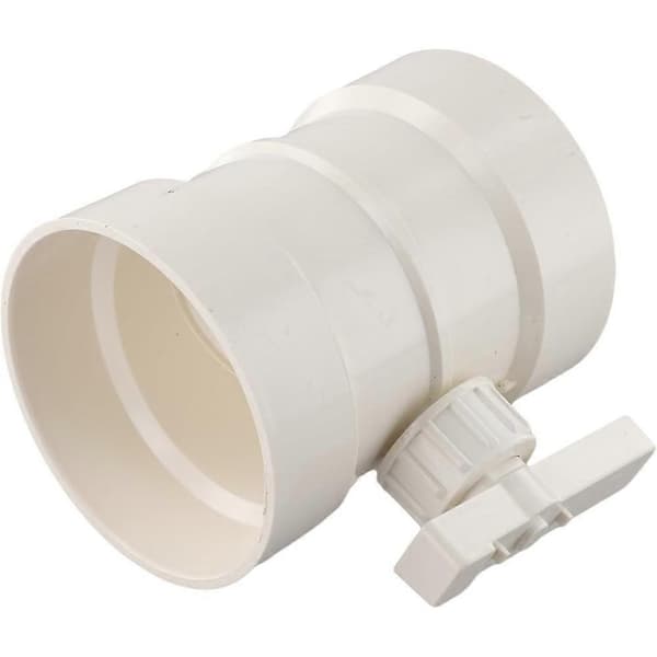 Manuell PVC-luftvolymkontrollventil för frånluftskanaler och ventilationssystem - Vit flödesregulator, diameter (110 mm) White