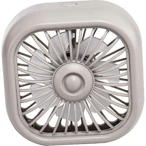 Lille bilventilator, 7 farverige lys, mini bærbar ventilator