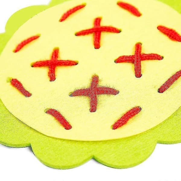 PXCL non-woven håndlavet undervisningsmateriale til trådning og snøring, rød, 16 cm