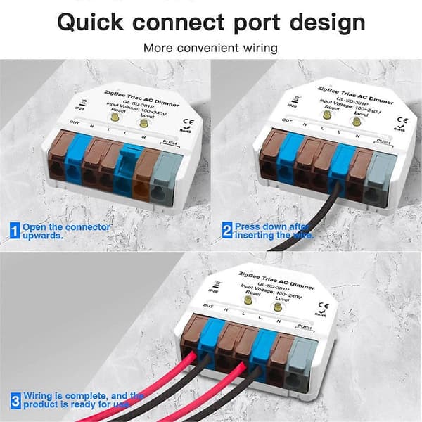 ZigBee3.0 Trådlös PÅ AV Reläbrytare AC DC Ström