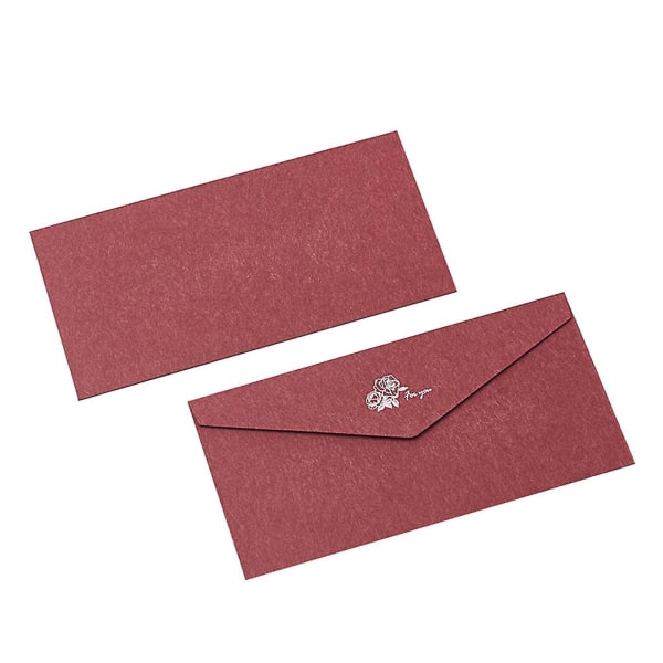 2st vintage kraftpapper inbjudan brev kuvert DIY gratulationskort present Wine Red