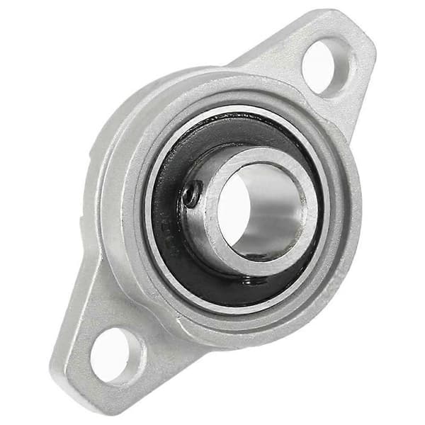 12 stk KFL001 12mm selvjusterende flenslager i sinklegering, rombisk lagerhus Silver