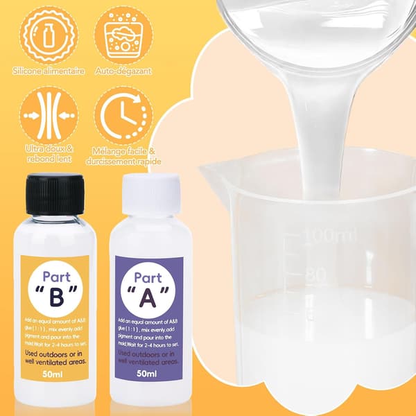 24-dele (200 ml) flydende silikone DIY-sæt