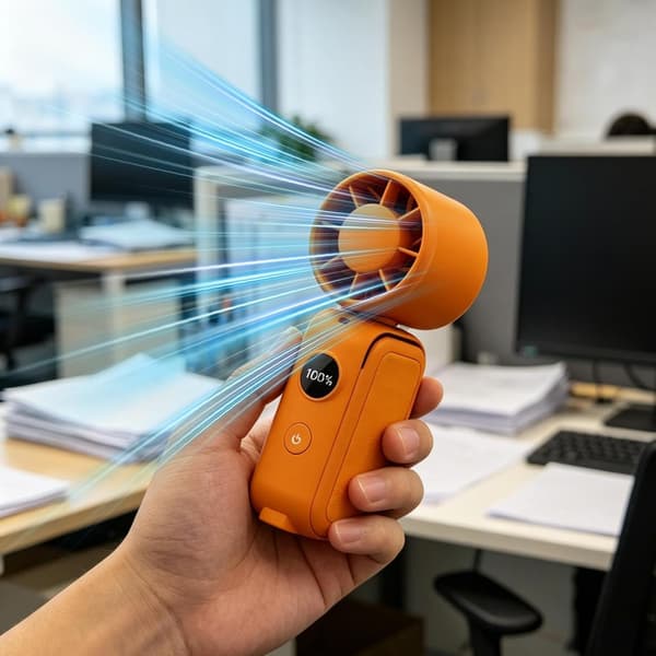 Mini bærbar universalventilator med klemme