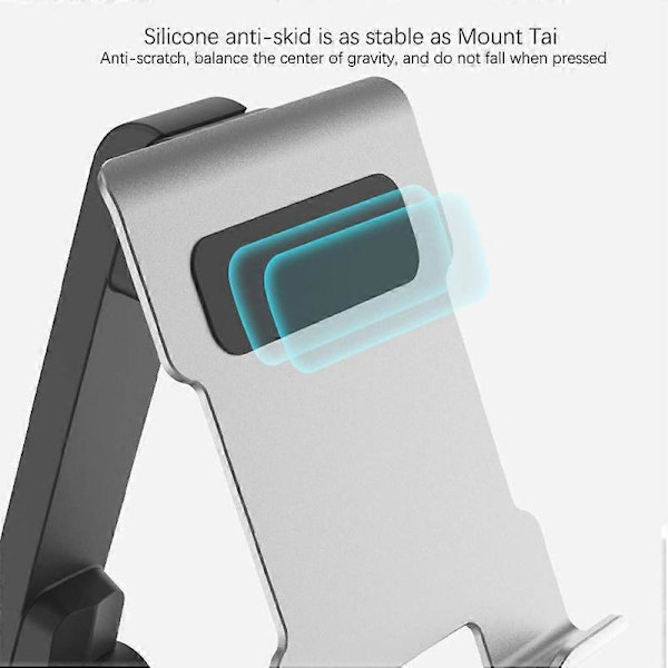 Foldable Phone Holder Stand Mobile Phone Bracket Mobile Phone Accessories Silver