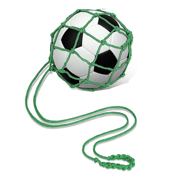 Vihreä jalkapallon verkkokassi, verkkokassi jalkapalloharjoittelu, kannettava pallolaukku (ei jalkapalloa)