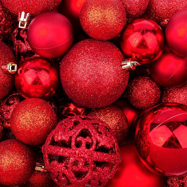 101 stycken julgranskulor julgranskulor för julgransdekoration 3/4/6cm Xmas-träd krossäkra julgranskulor för semesterkransfest