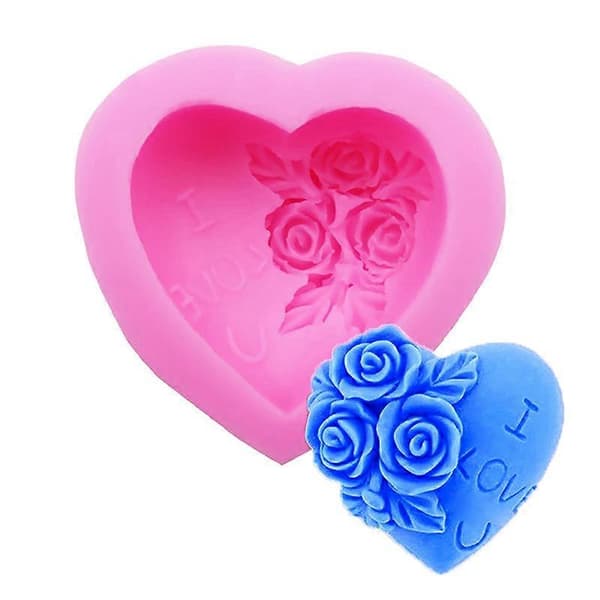 Silikone Fondant Kærlighed Hjerteform Form Kagepynt Chokolade Bageform JIKAIX