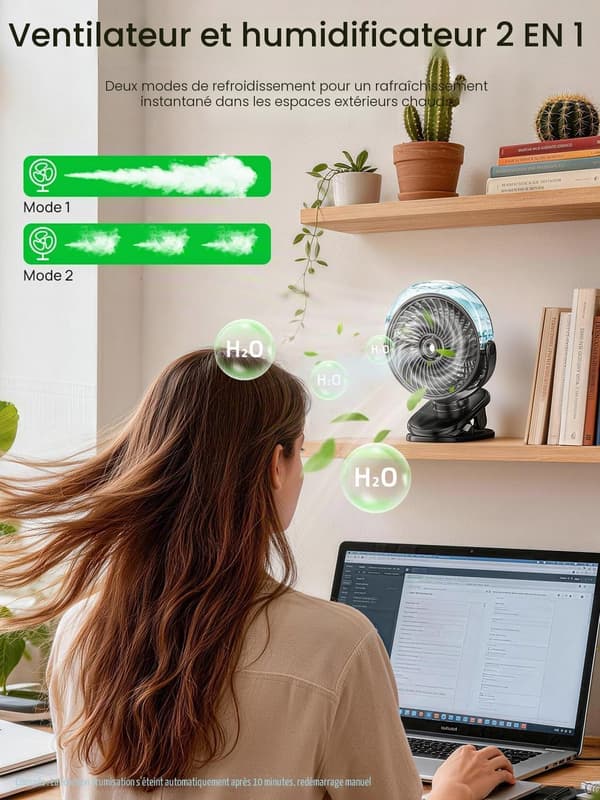 Bærbar Clip-On Ventilator