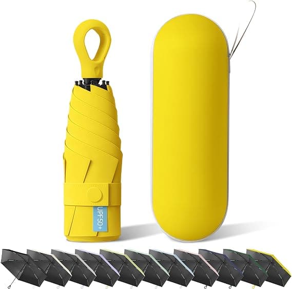 Mini sammenleggbar paraply, reiseparaply, mini sammenleggbar paraply