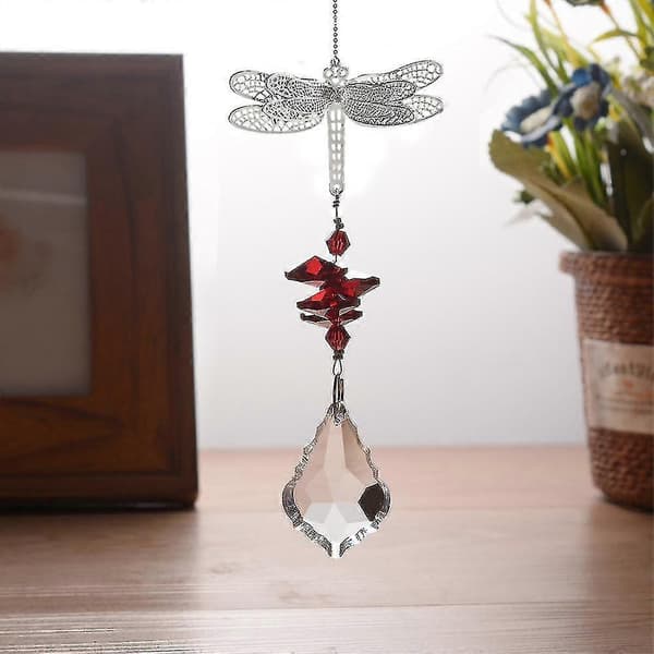 Dragonfly For Windows Prisms Suncatcher Hage Bryllup Juledekorasjon Regnbue-skaper Speil, sett med 6