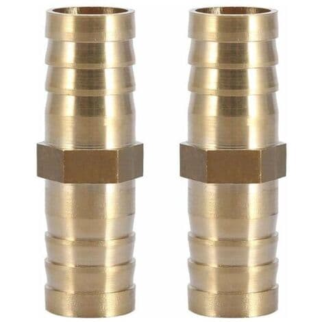 (16mm 2 stk.) Tovejs lige rørfitting med modhager, messingfitting, rørforbinder, samling 6/8/10/12/14/mm