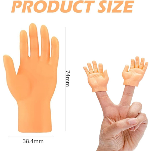 10 st Mini Finger Hands, Miniatyr Små Händer Fingerdockor, Finger Props Rock-Paper-Scissors Leksaker för Katt Hund Husdjur Lektid