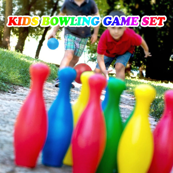 Bowlinglekesett for barn, utendørs bowlingspill, ideelt for gutter og jenter