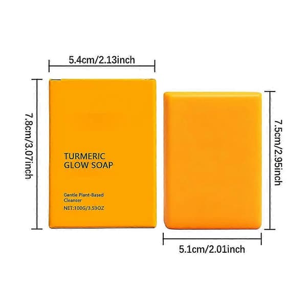 Gurkmeja & Citron Glow Tvål - Ljusgörande Tvål för Mörk Akne & Ärr E9E5 One size yellow
