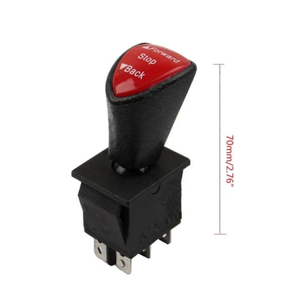 2X Frem-Stop-Tilbage DPDT 6Pin Låsende Skydekontakt KCD4-604-6P Bilkontakt Black & red