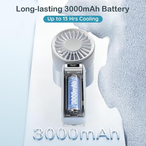Bærbar genopladelig ledningsfri ventilator, mini bærbar ventilator