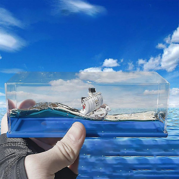 One Piece Going Merry Cruise Ship Model Liquid Wave Osänkbar Båtleksak Hem Skrivbordsdekorationer Presenter Till Anime-fans