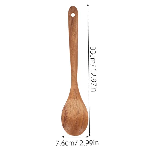 Set med 2 långa träslevar för matlagning, non-stick design för köksbruk, säkra, luktfria och lätta
