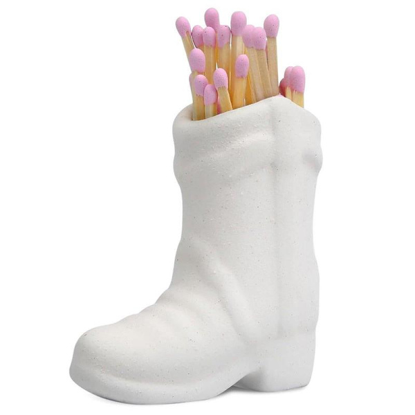 Ceramic Boot Matchbox Holder Home Decor Storage Decorative Display Box