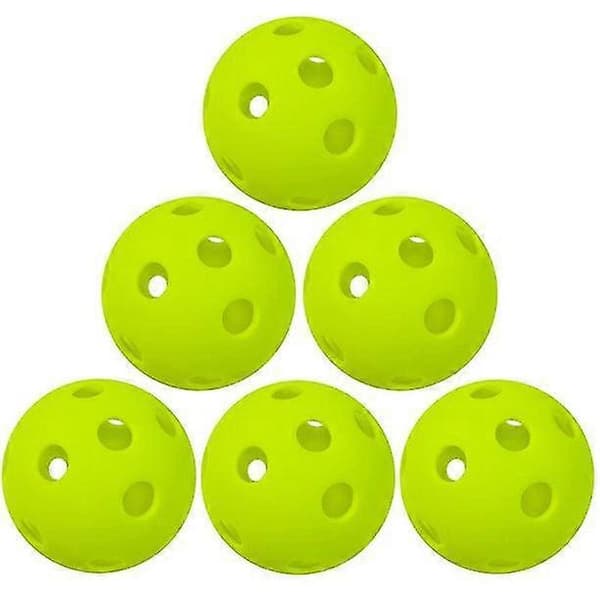 12-pack 26-håls pickleballbollar för inomhusbruk, grön