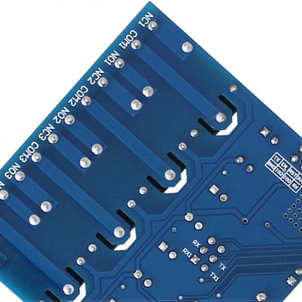2X DC 12V ESP8266 ESP-01 4-kanals relæmodul WiFi-modul til IoT Smart Home Mobiltelefon APP-controller WiFi-relæ Bleu