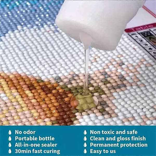 Diamond Painting Sealer Høyglanslim for Diamond Art 3pcs