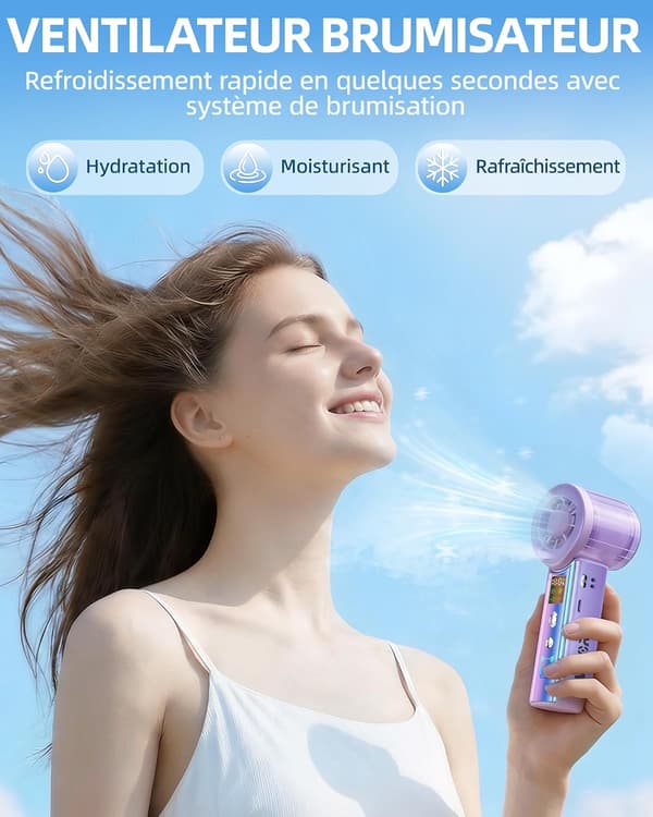 Kannettava tuuletin (violetti)