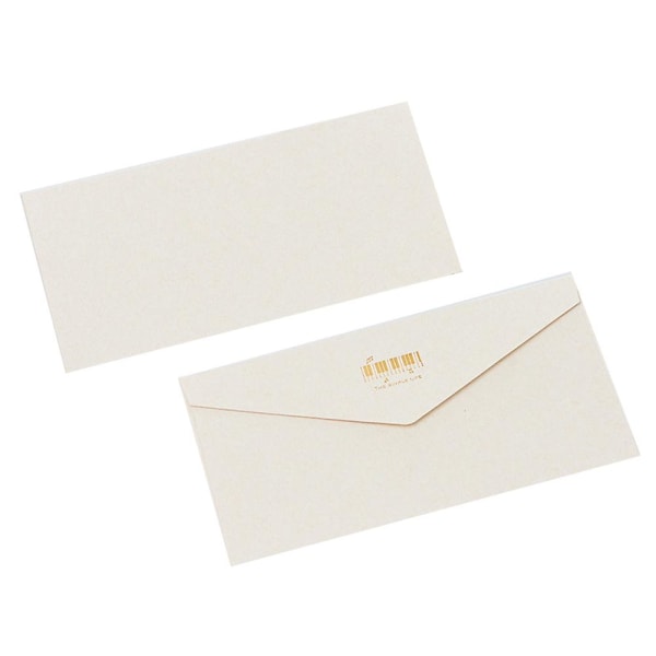 2 stk Vintage Kraft papir invitation brev konvolutter DIY lykønskningskort gave Beige White