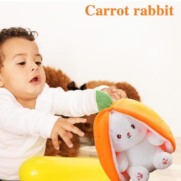 Gosedjur Gömma och Leka Mjuk Påskhare Present Heminredning Docka Carrot Rabbit