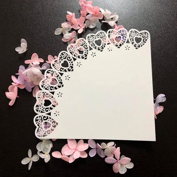 25 stk hvid laserskåret hul konfetti kegle Blomsterrør Scatter Blomster Gør-det-selv-håndværk til papirblade Candy Placeret Bryllupsartikler rose petals