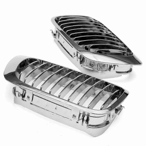 Pari etumunuaisritilää kromi -BMW E46 325Ci 330Ci 3-sarjan Coupe 2DR 1999-2002 Silver
