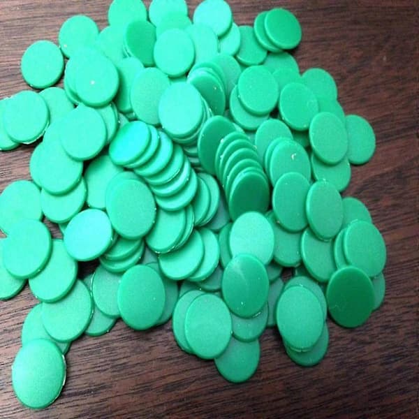 4 x 100 stk 18 mm plastikbrikker brætspil Tiddlywinks læringsfarver