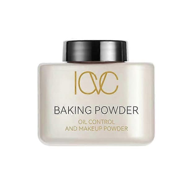 Løst bagepulver, makeup-settingpulver, langvarig dækning, matterer og reducerer glans, mat finish oliekontrol og letvægts langt bagepulver Ivory White