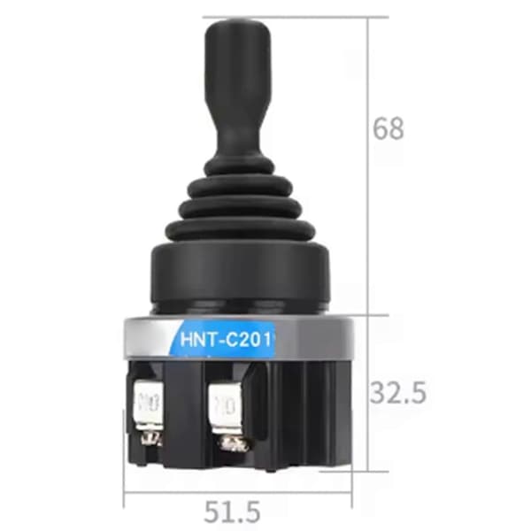 2X 2-vejs position Monolever Switch Joystick 30mm Toggle Joystick Rocker Switches Nulstil Momentary Self Latching Switch Black