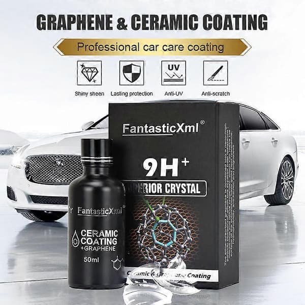 Nano Keramisk Coating Graphene 9H Pro Hydrofobisk Lakbeskyttelse til Bil Højtemperaturmodstand Ridsefasthed 2pcs