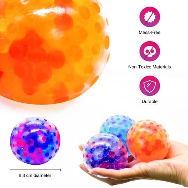 3 Sæt Vandperler Stresslindrende Klemmebolde til Børn og Voksne