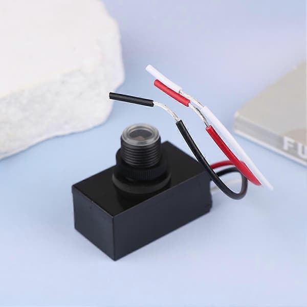 Fotocellesensor Skumring til Daggry Lyssensorafbryder AC100V-250V Fotoelektrisk Sensor Automatisk tænd/sluk Belysningscontroller Black