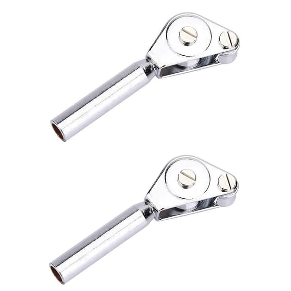 2X 5mm Fiskestangstip Rustfrit Stål Rullestangstip Guide Fisketrollingudstyr til Havbådsfiskeri Trolling Silver
